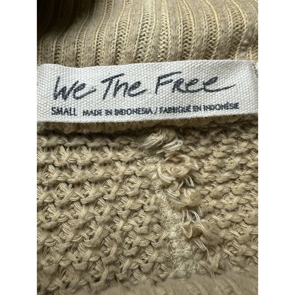 We The‎ Free Tan She's a Keeper Oversized Lagenlook Top Tunic Women's SMALL